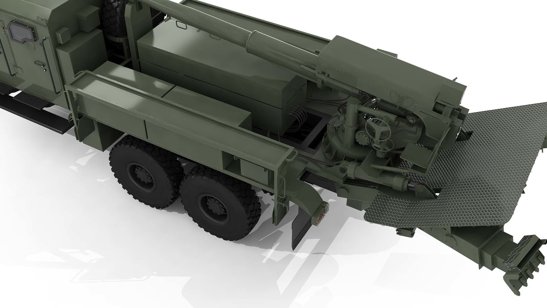 Howitzer Bogdana 3D model_10