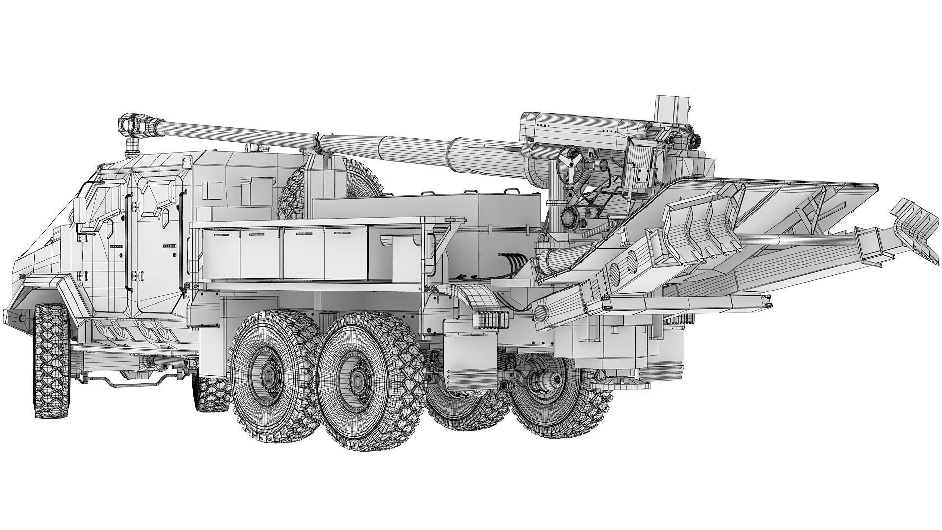 Howitzer Bogdana 3D model_5