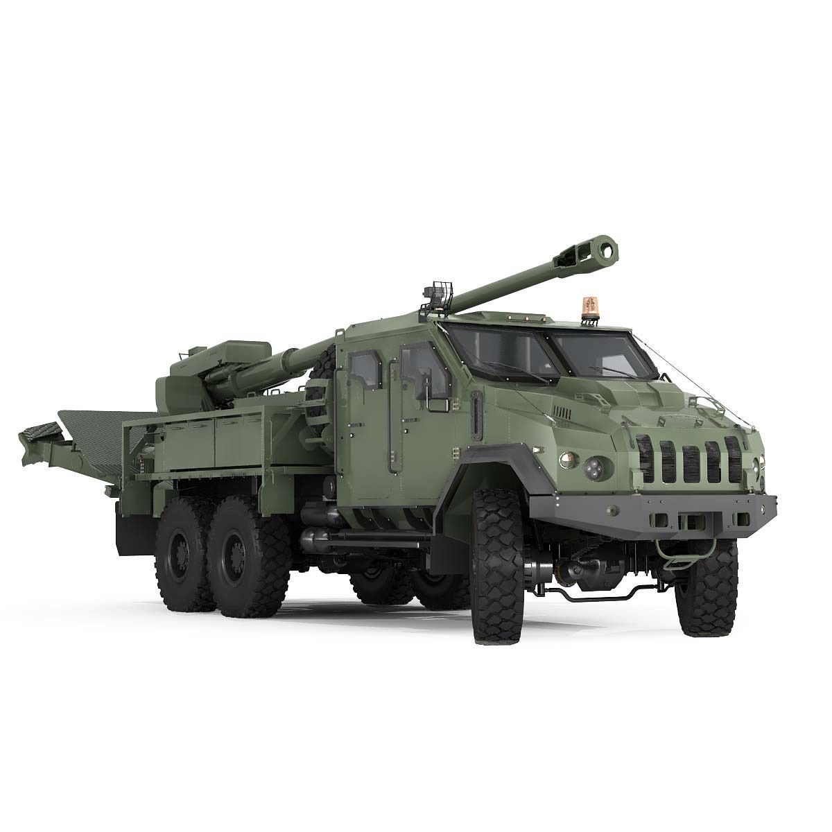 Howitzer Bogdana 3D model_29