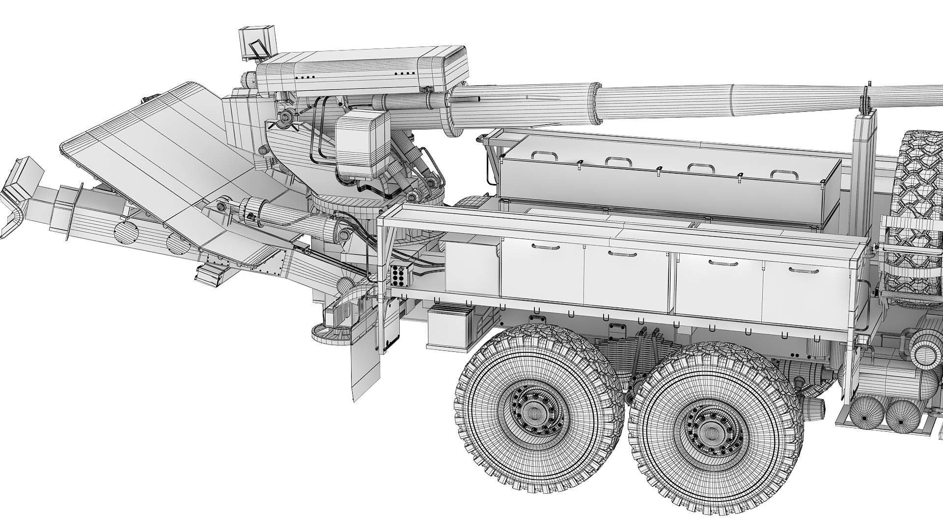Howitzer Bogdana 3D model_7