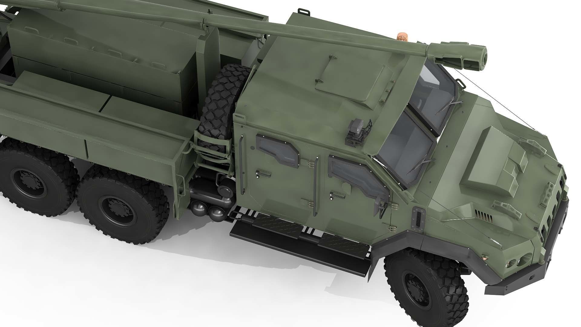 Howitzer Bogdana 3D model_37