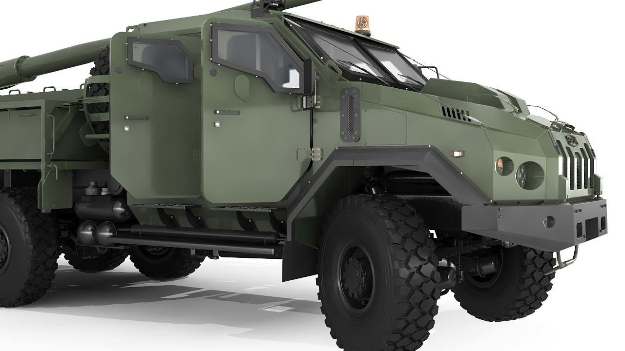 Howitzer Bogdana 3D model_43