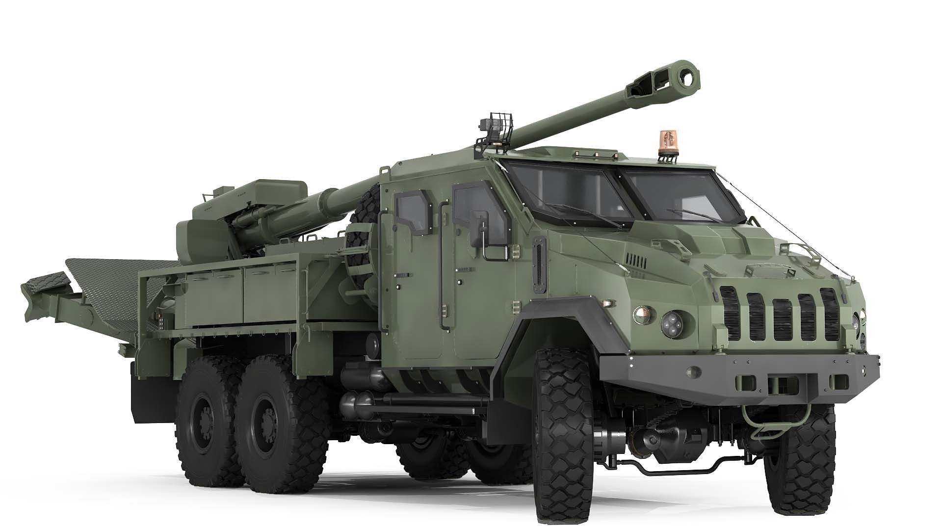Howitzer Bogdana 3D model_1