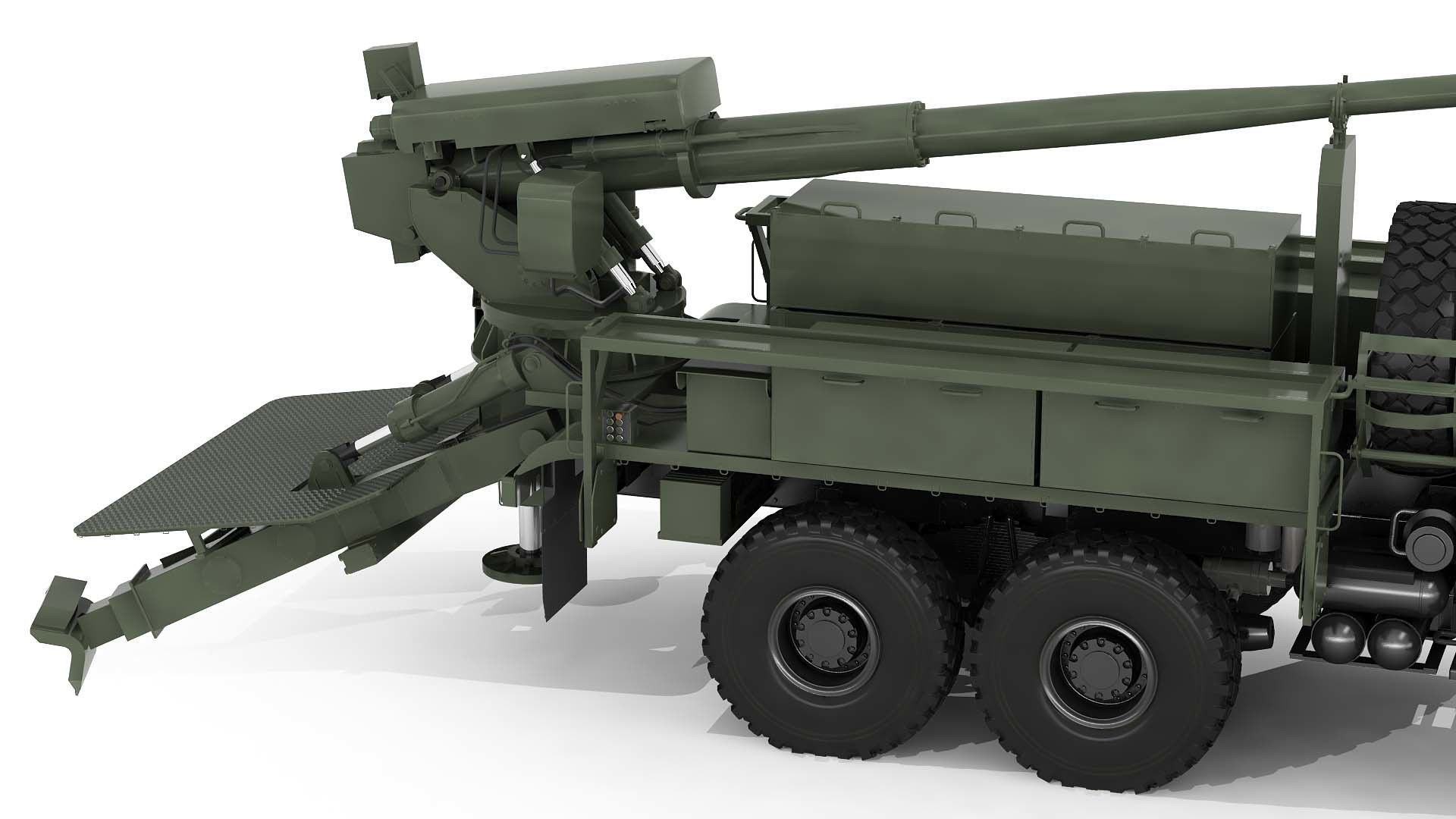 Howitzer Bogdana 3D model_35