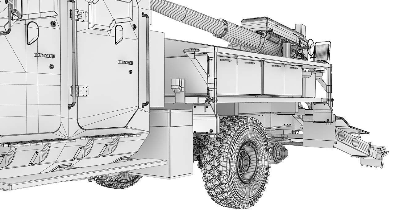 Howitzer Bogdana 3D model_12