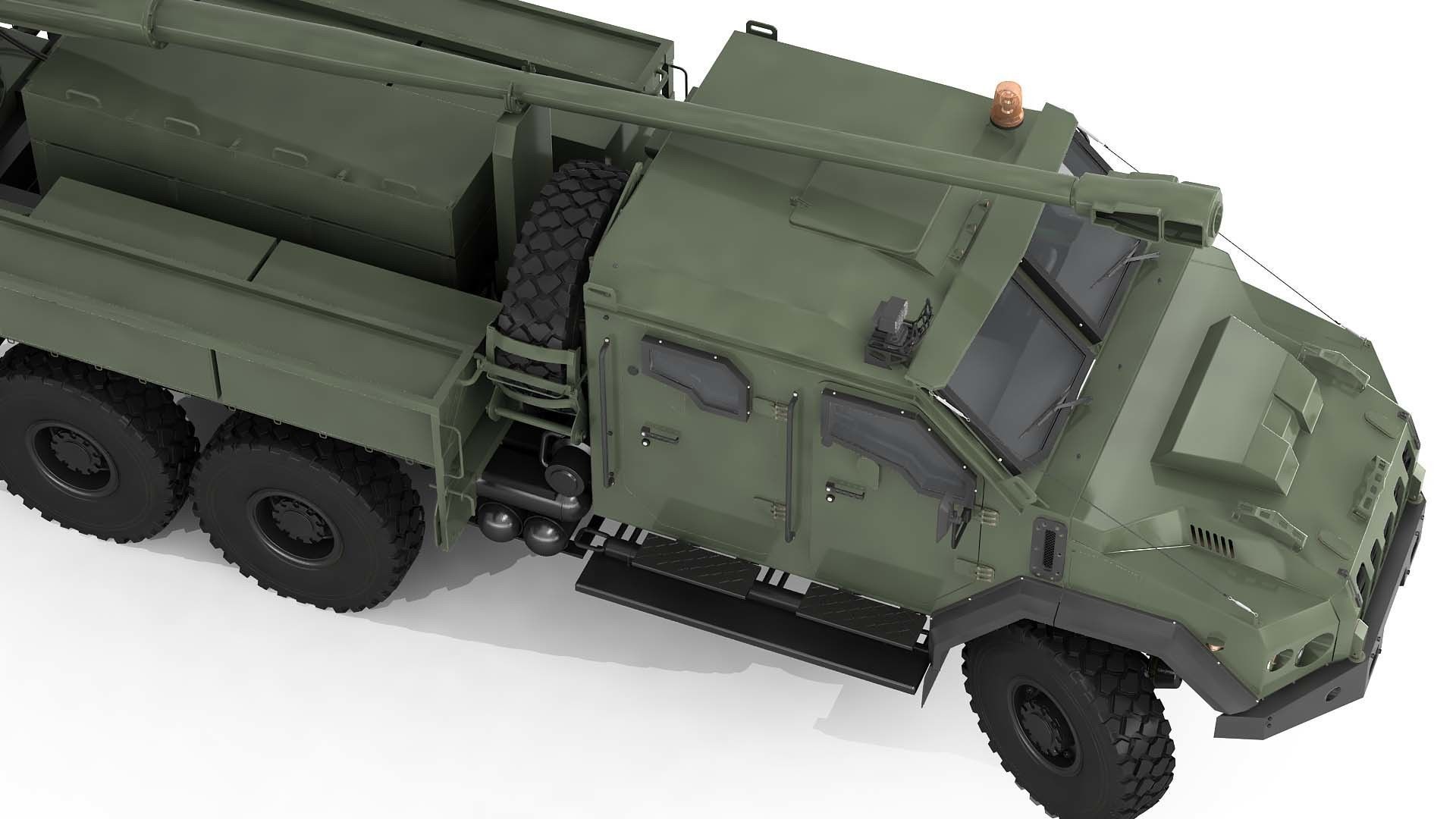 Howitzer Bogdana 3D model_8