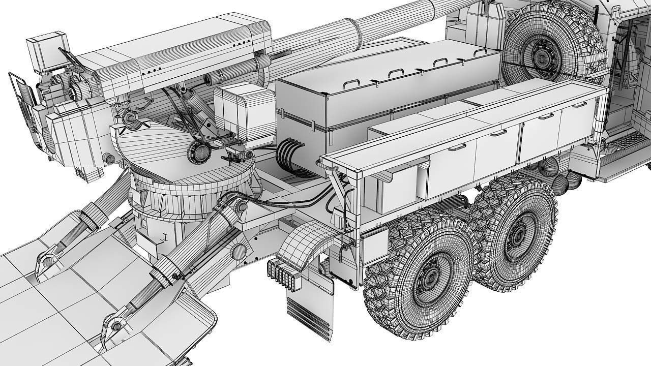 Howitzer Bogdana 3D model_17
