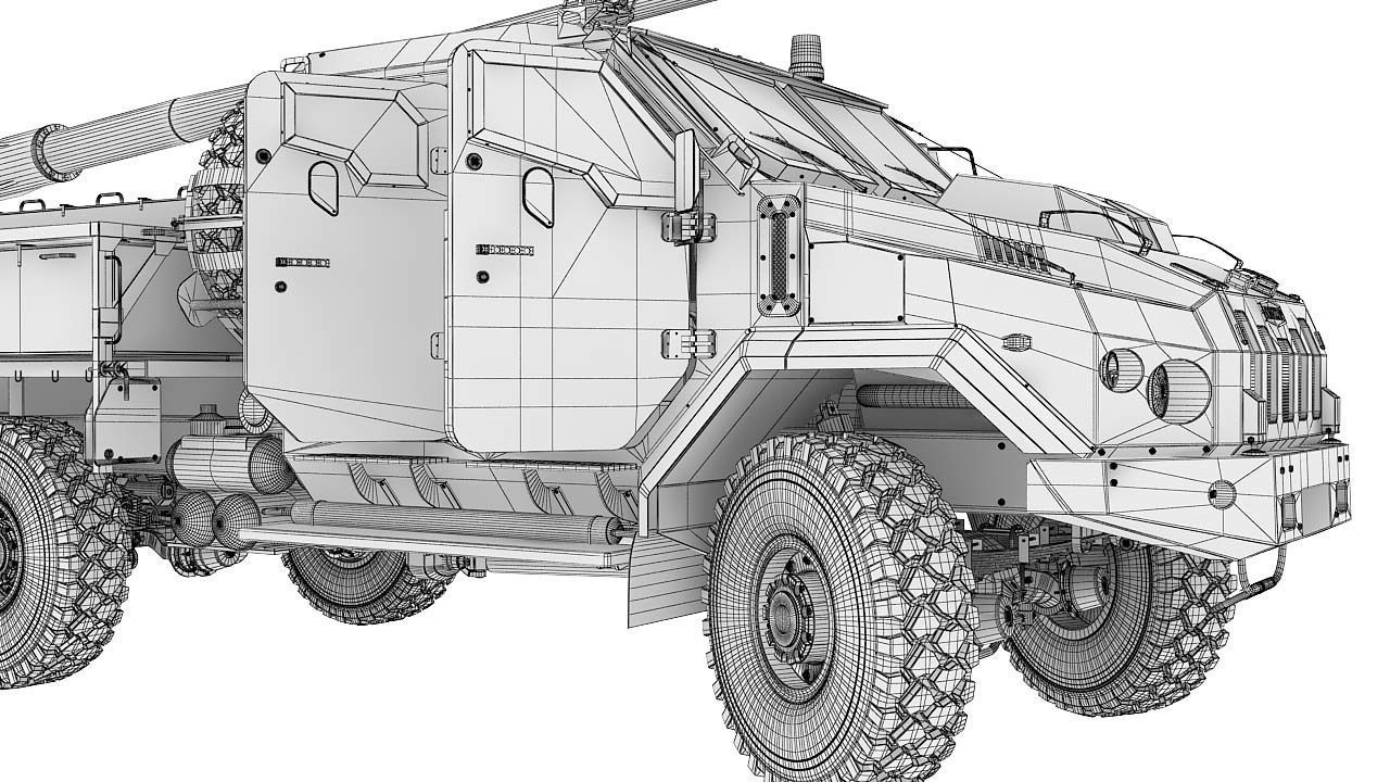 Howitzer Bogdana 3D model_13