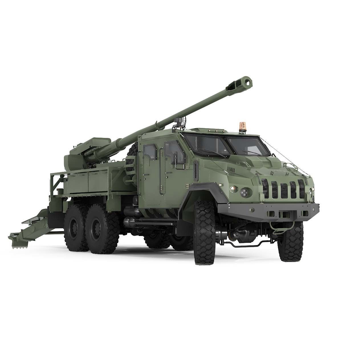 Howitzer Bogdana 3D model_55
