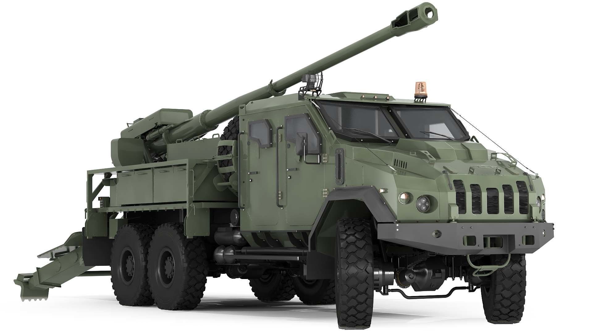 Howitzer Bogdana 3D model_31