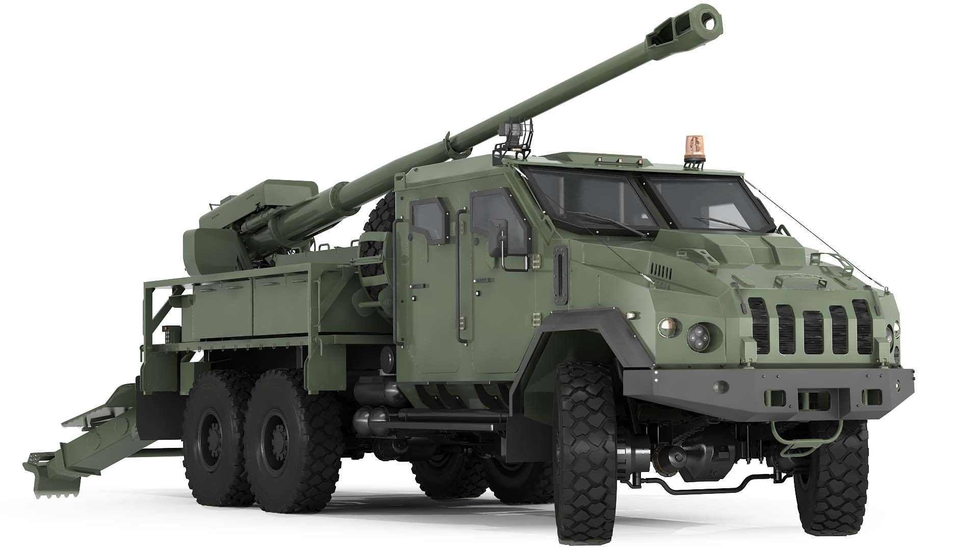Howitzer Bogdana 3D model_30