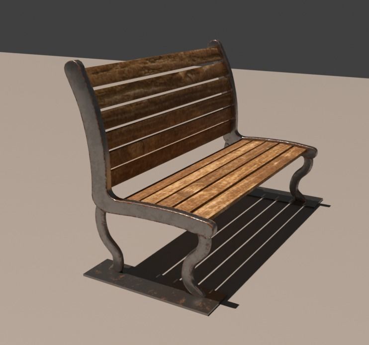 Park Props Low-poly 3D model_9