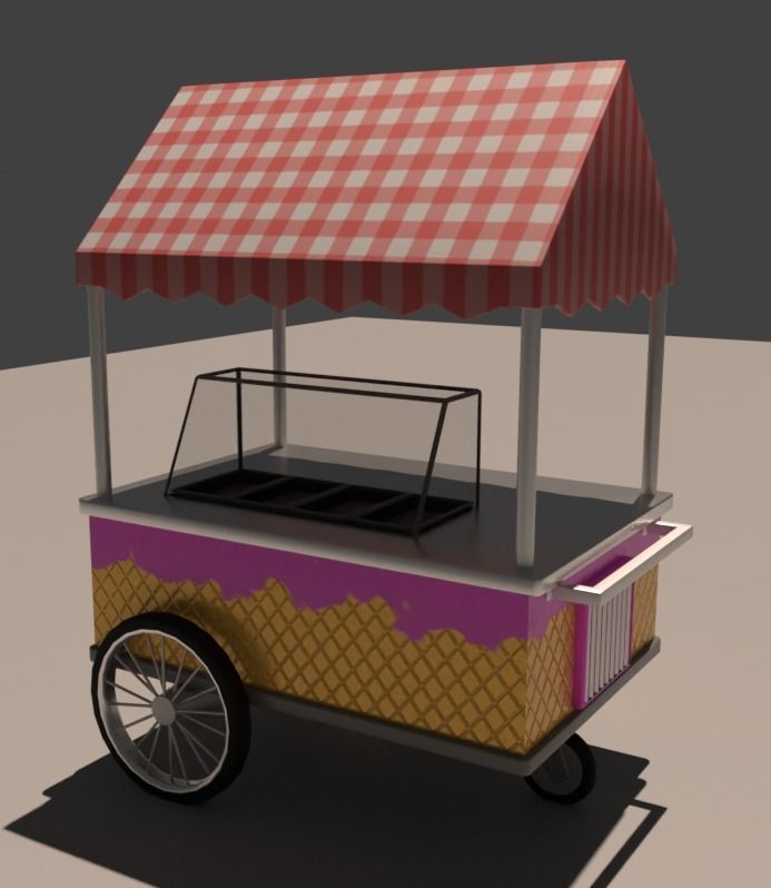 Park Props Low-poly 3D model_4