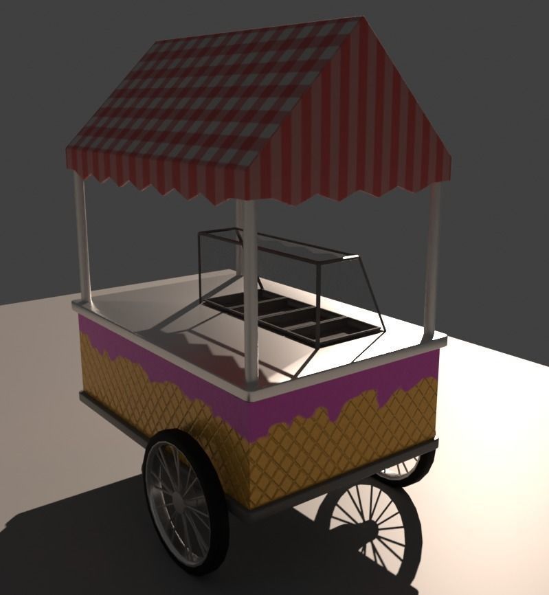 Park Props Low-poly 3D model_3
