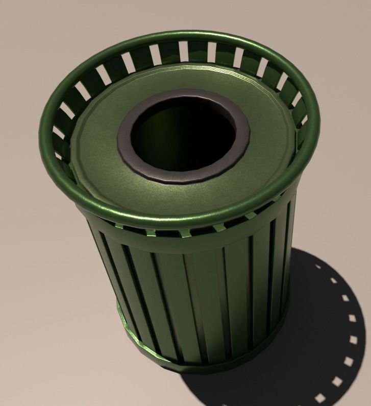 Park Props Low-poly 3D model_16