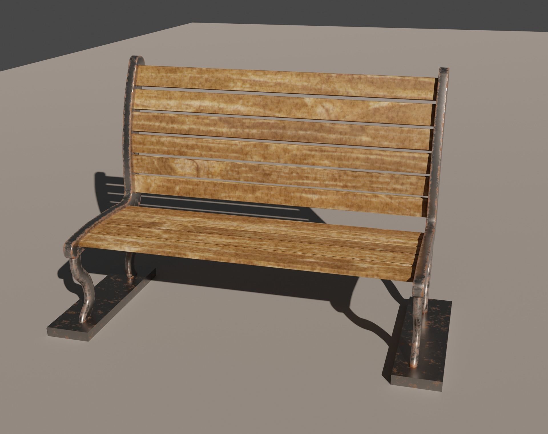 Park Props Low-poly 3D model_8
