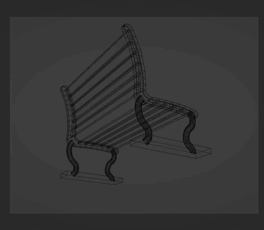 Park Props Low-poly 3D model_11