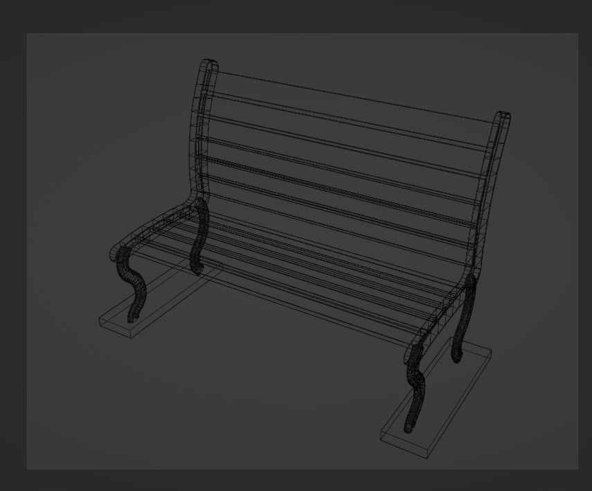 Park Props Low-poly 3D model_10