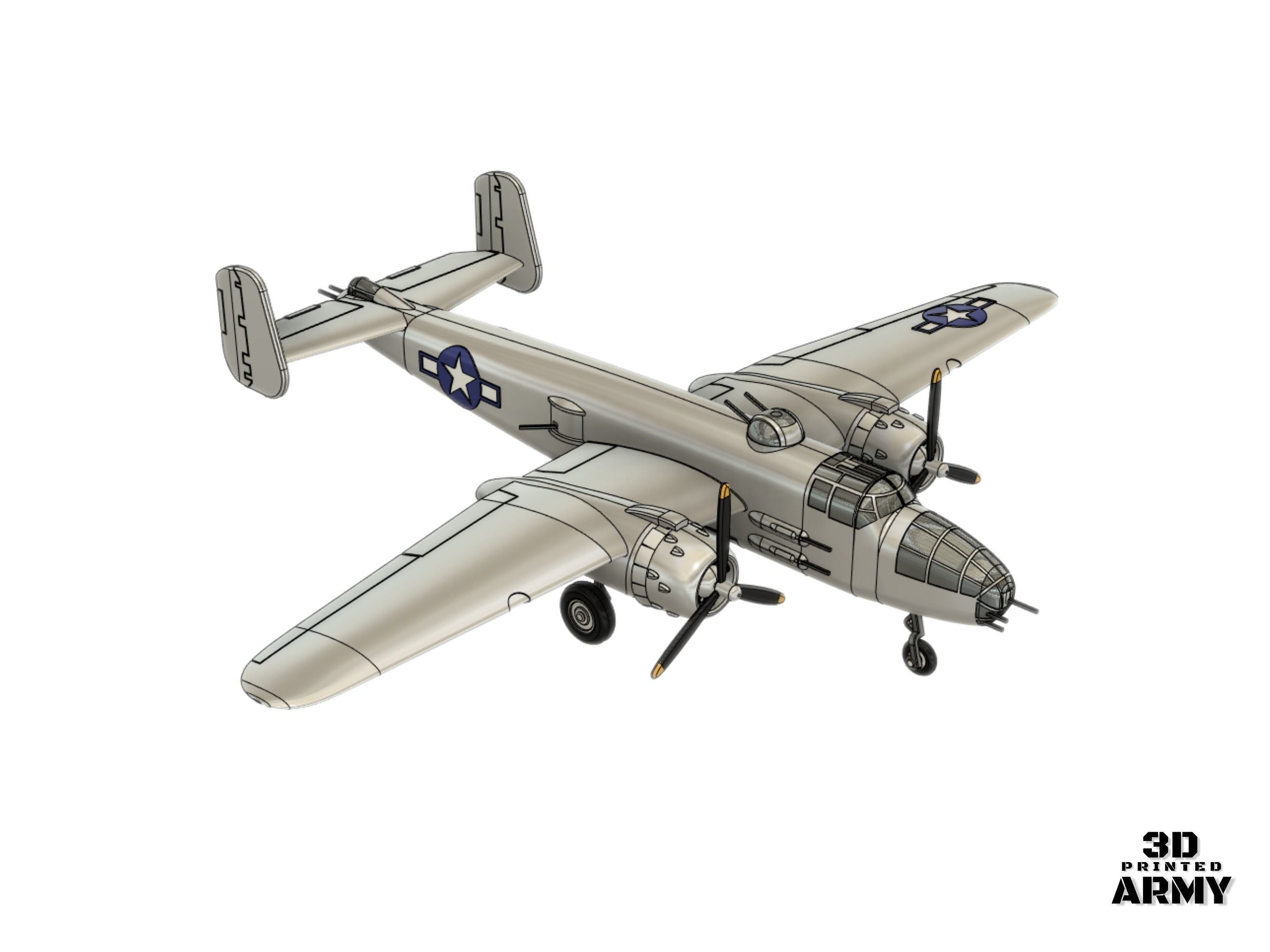 North American B-25-J Mitchell - Scalemodel - 3D printing 3D print model_2