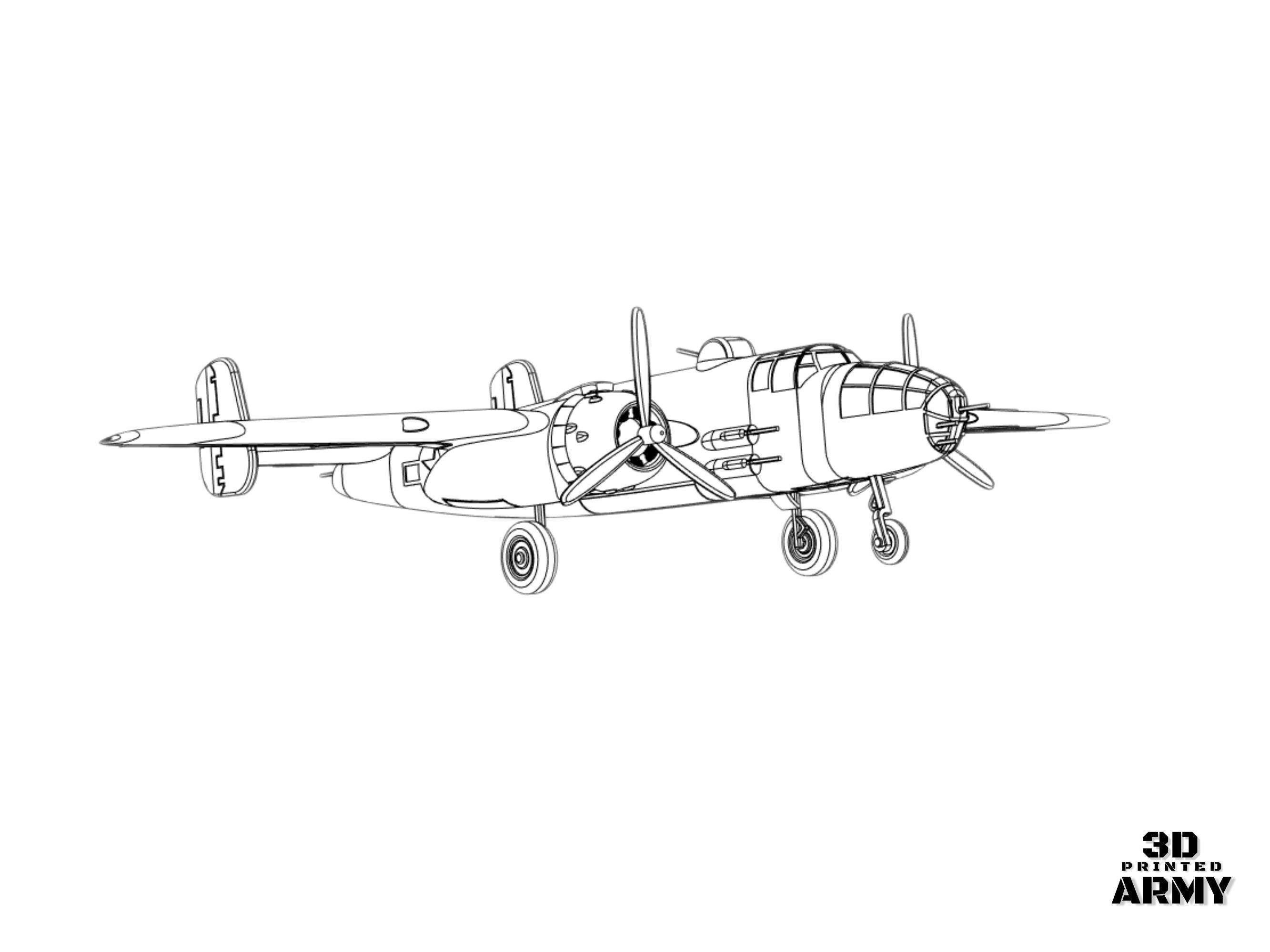 North American B-25-J Mitchell - Scalemodel - 3D printing 3D print model_3