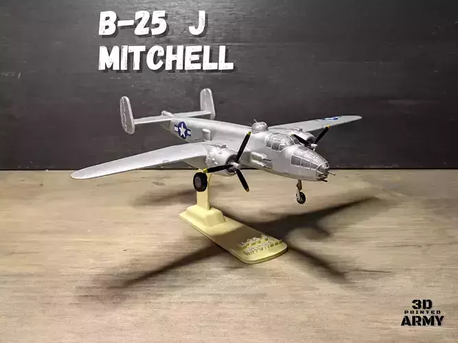 North American B-25-J Mitchell - Scalemodel - 3D printing 3D print model