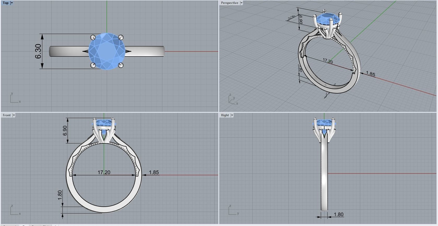 ring code 117 3D print model_1