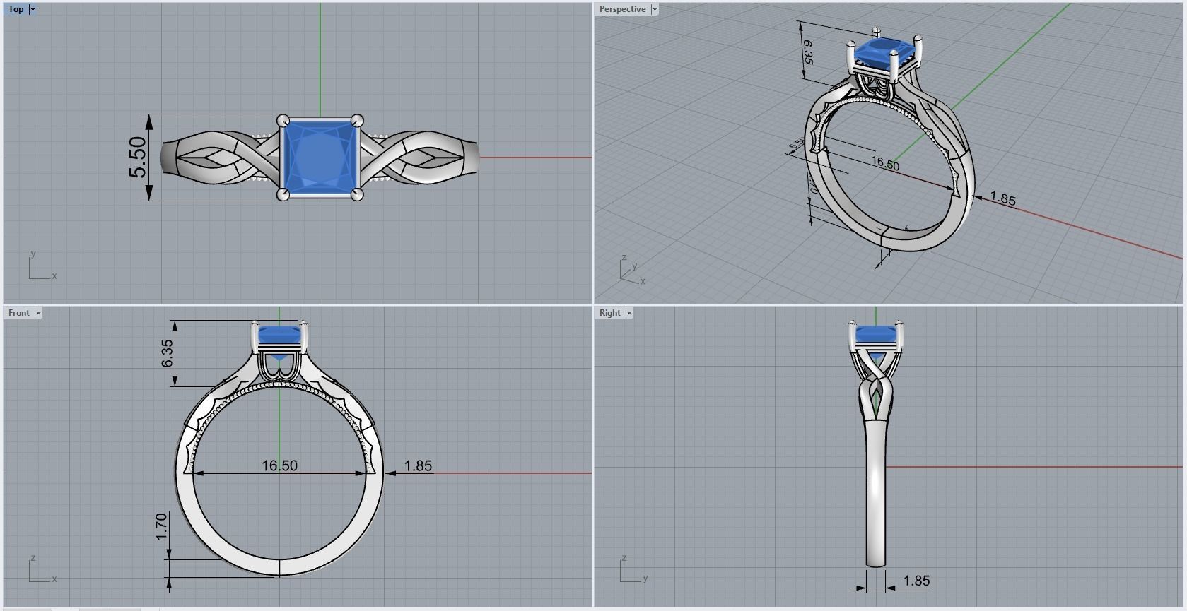 ring code 116 3D print model_1