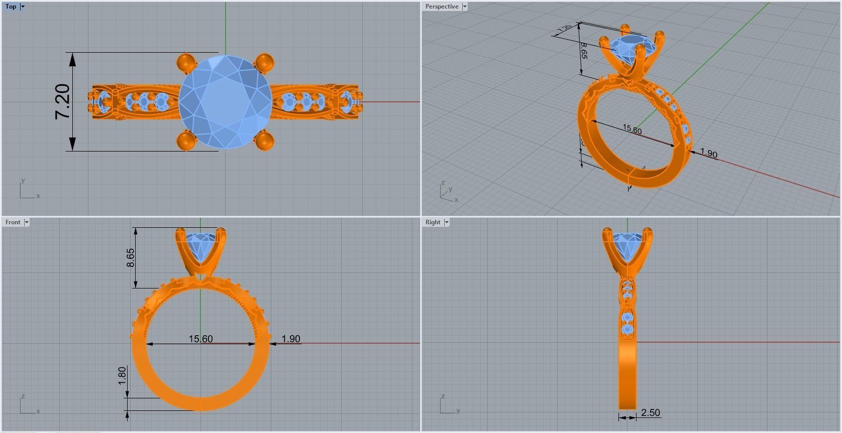 ring code 114 3D print model_1