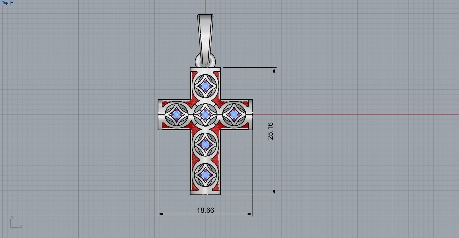 Ornament Cross model 540 3D print model_7