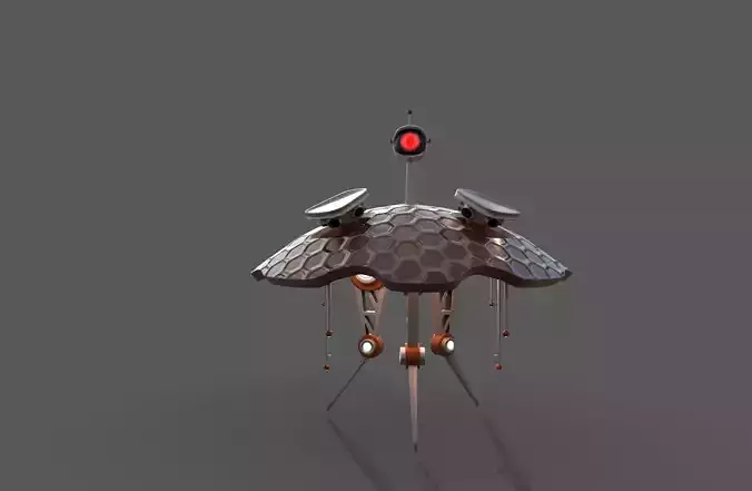 Destroyer Bot Low-poly 3D model