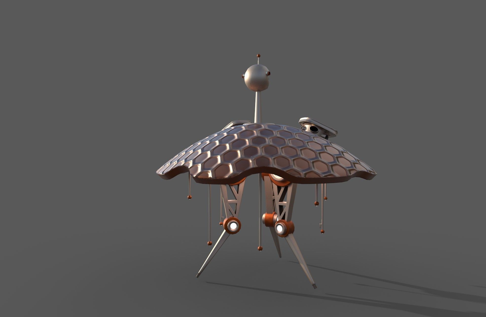 Destroyer Bot Low-poly 3D model_3