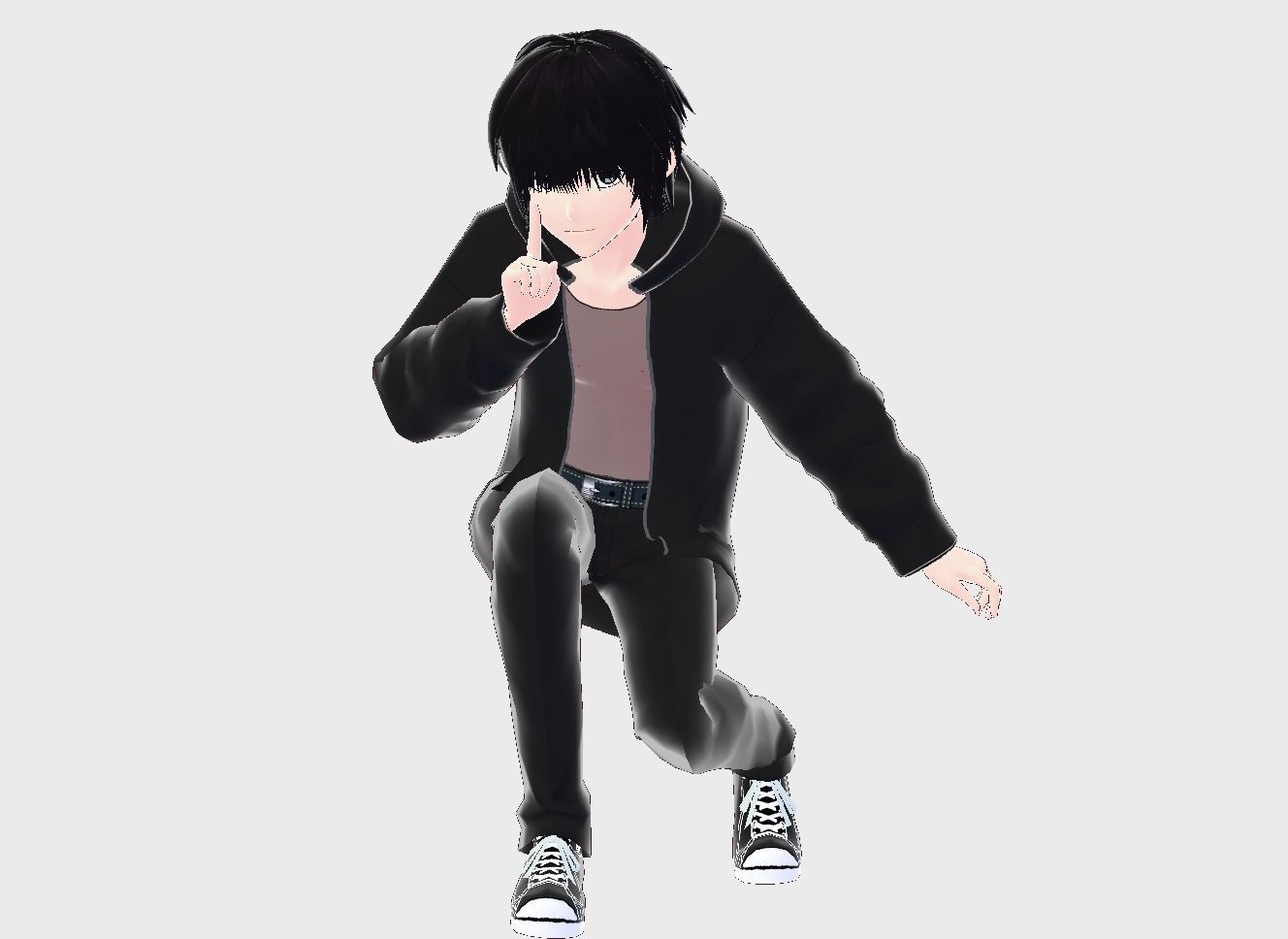 3D low poly male avatar for vrchat vtubing and also for gaming Low-poly 3D model_7