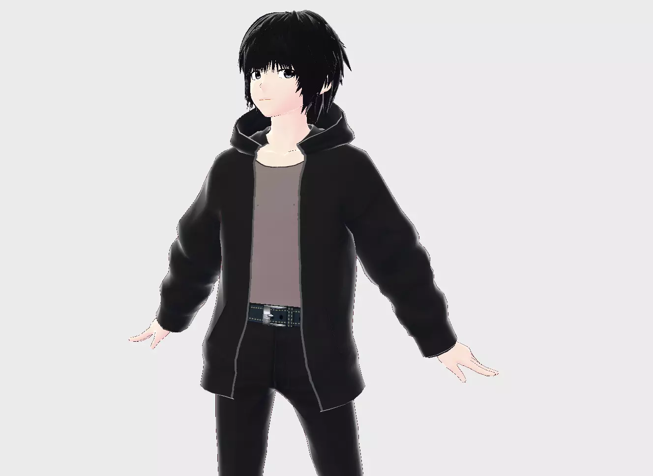 3D low poly male avatar for vrchat vtubing and also for gaming Low-poly 3D model_0