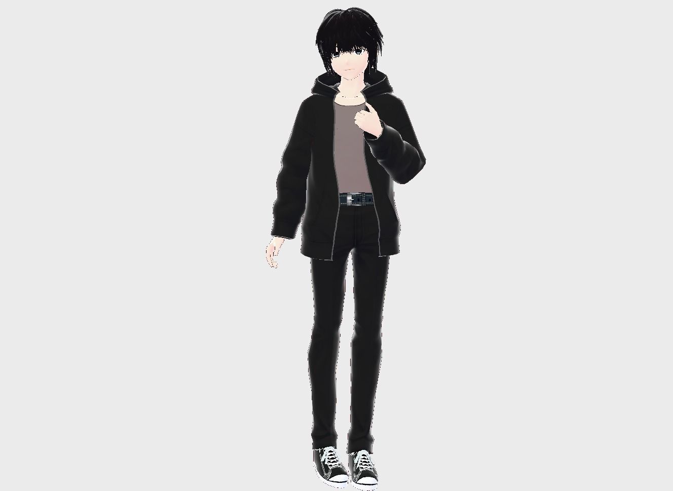 3D low poly male avatar for vrchat vtubing and also for gaming Low-poly 3D model_4