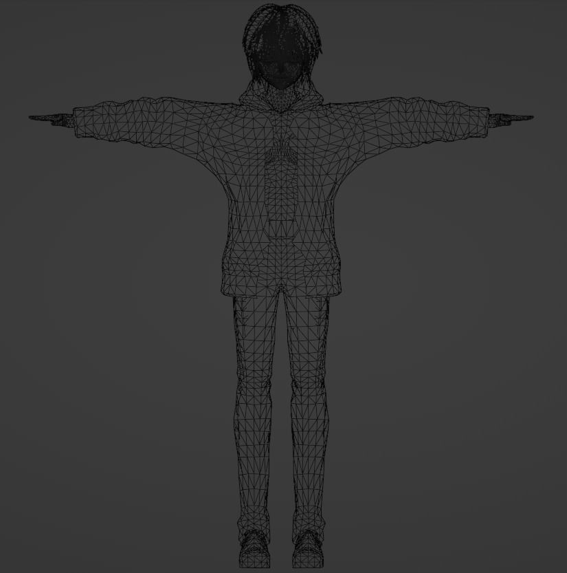 3D low poly male avatar for vrchat vtubing and also for gaming Low-poly 3D model_8