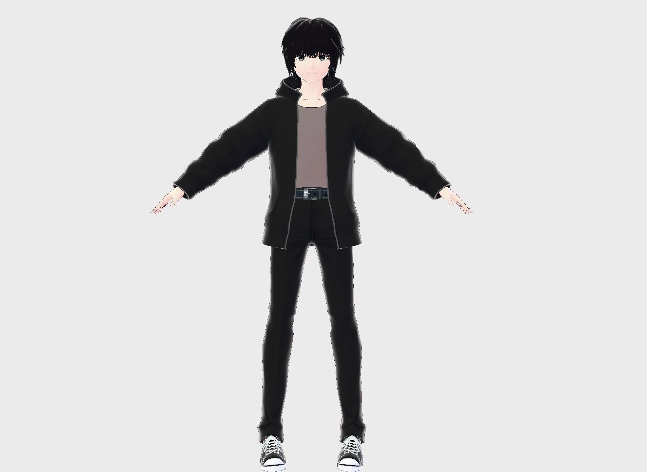 3D low poly male avatar for vrchat vtubing and also for gaming Low-poly 3D model_1