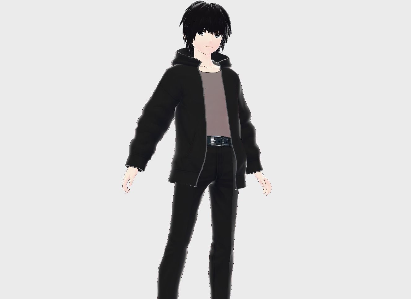 3D low poly male avatar for vrchat vtubing and also for gaming Low-poly 3D model_3