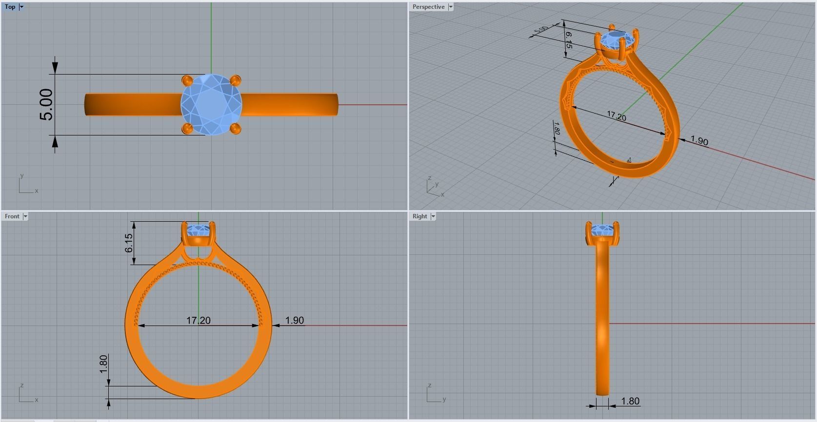 ring code 108 3D print model_1