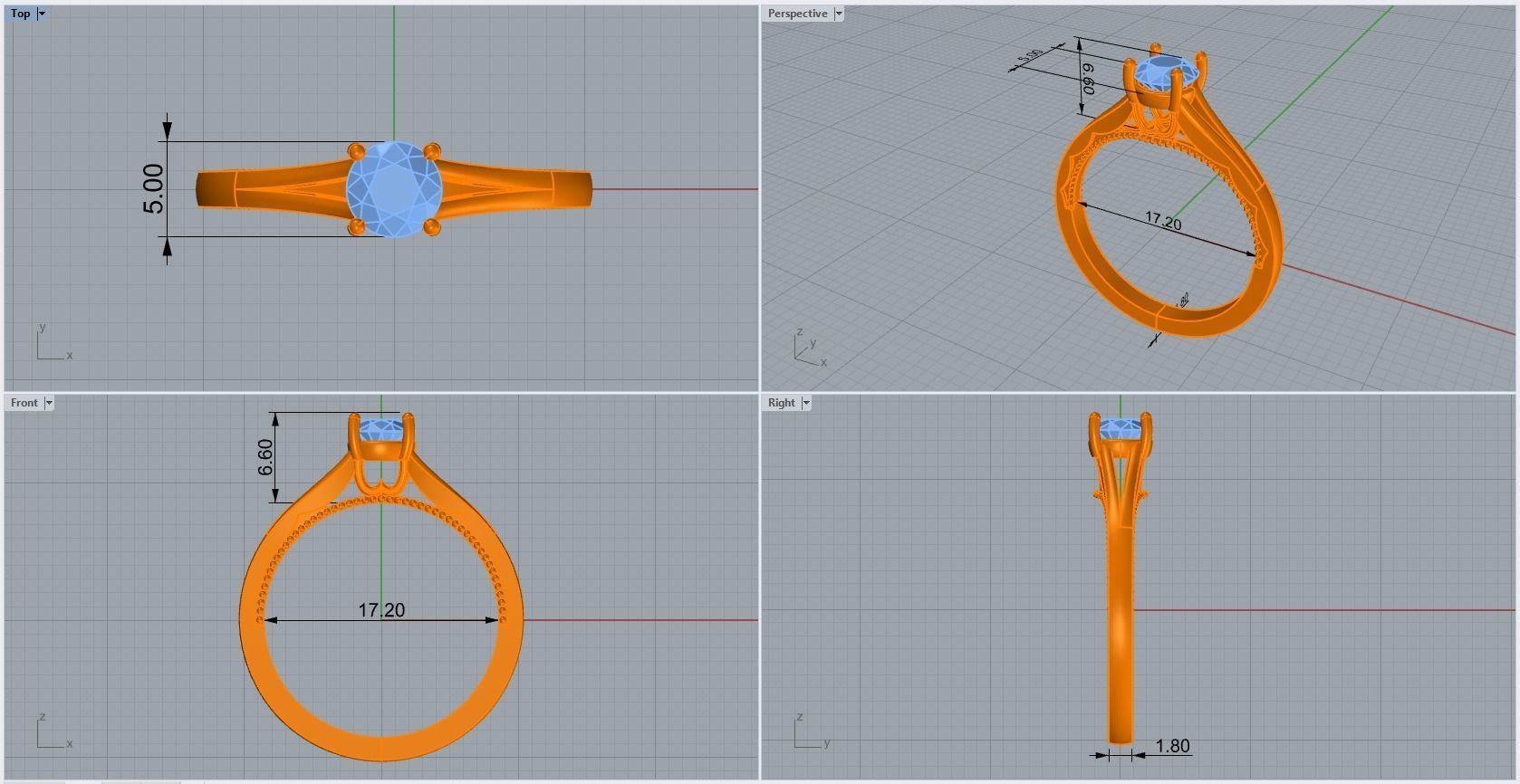 ring code 107 3D print model_1