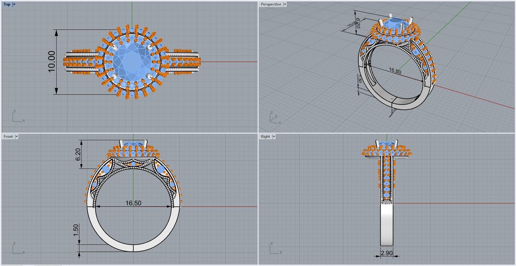 ring code 104 3D print model_1