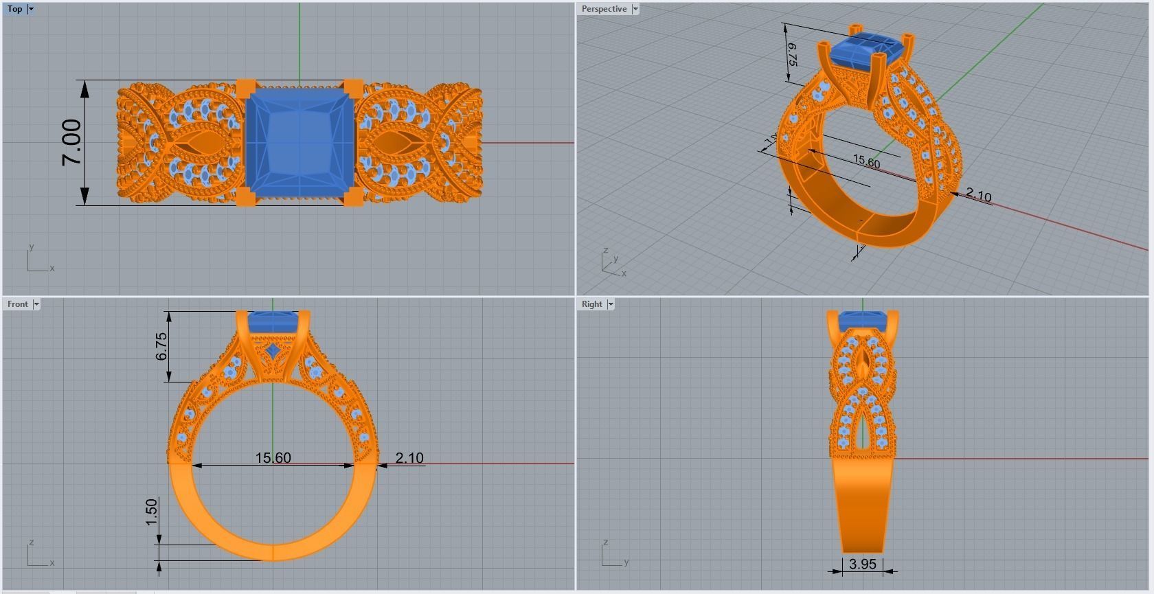 ring code 102 3D print model_1