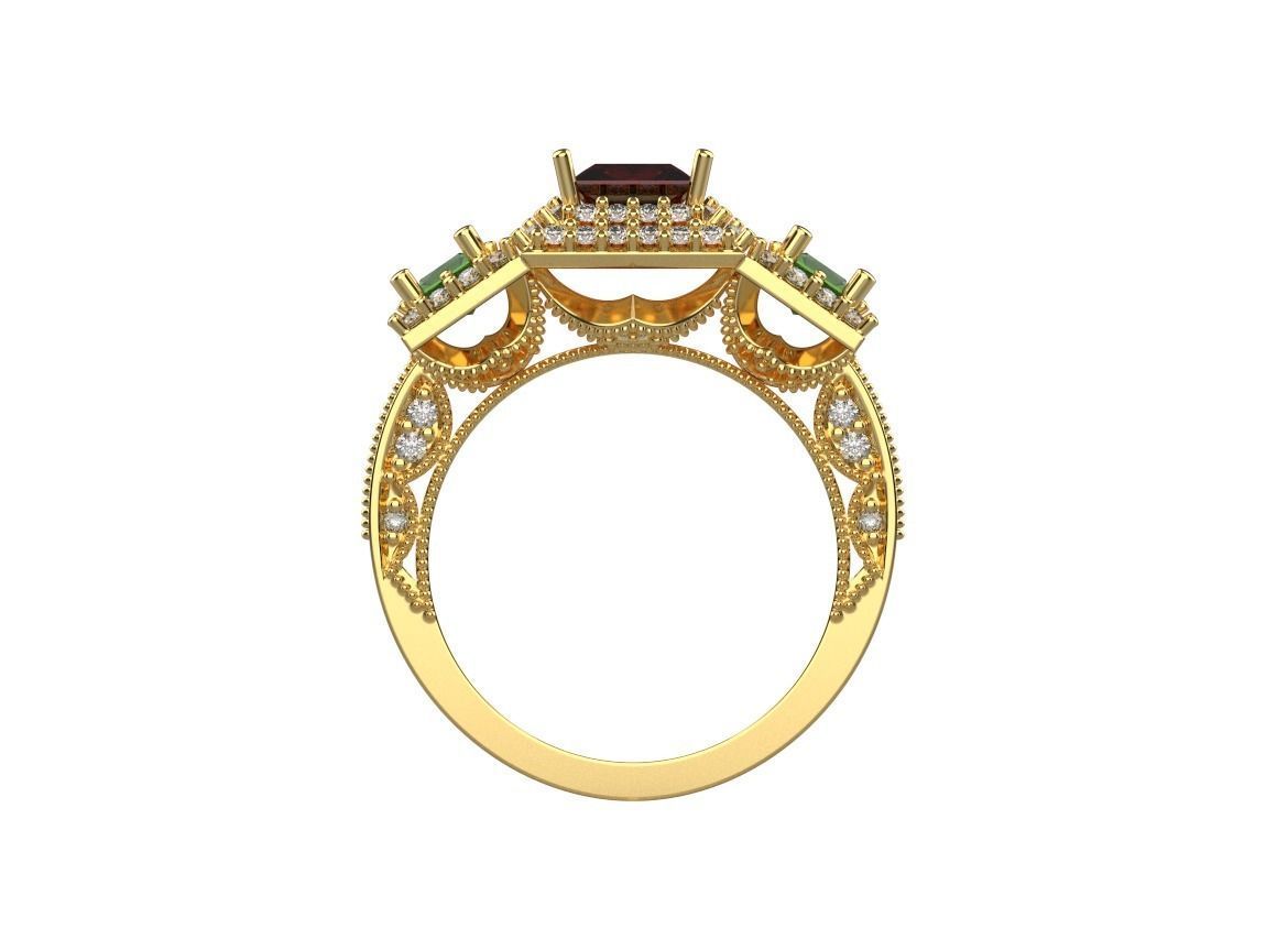 ring code 101 3D print model_7