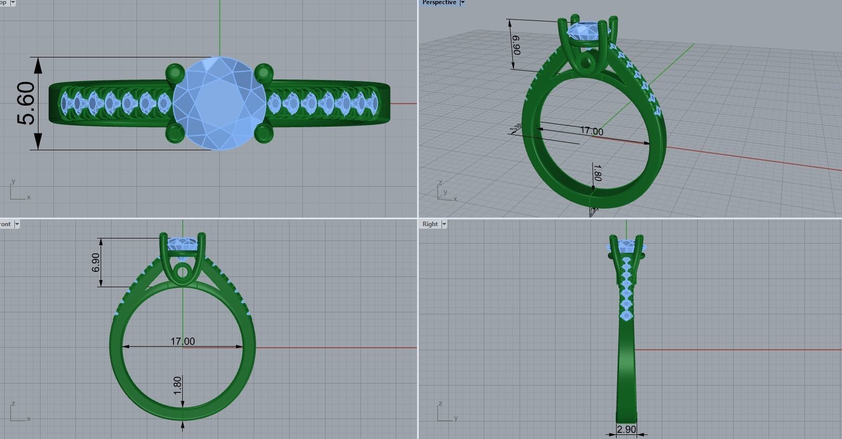 ring code 10 3D print model_1