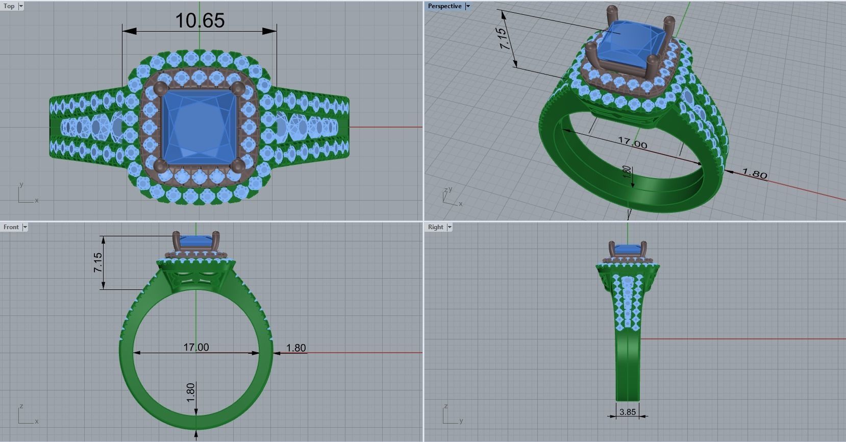 ring code 1 3D print model_1