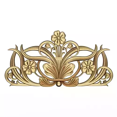 Carved Plaster Molding Decoration 045 Low-poly 3D model