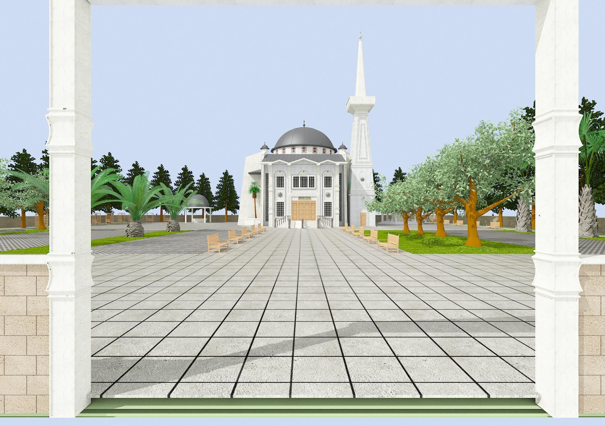 mosque 3d 3D model_2