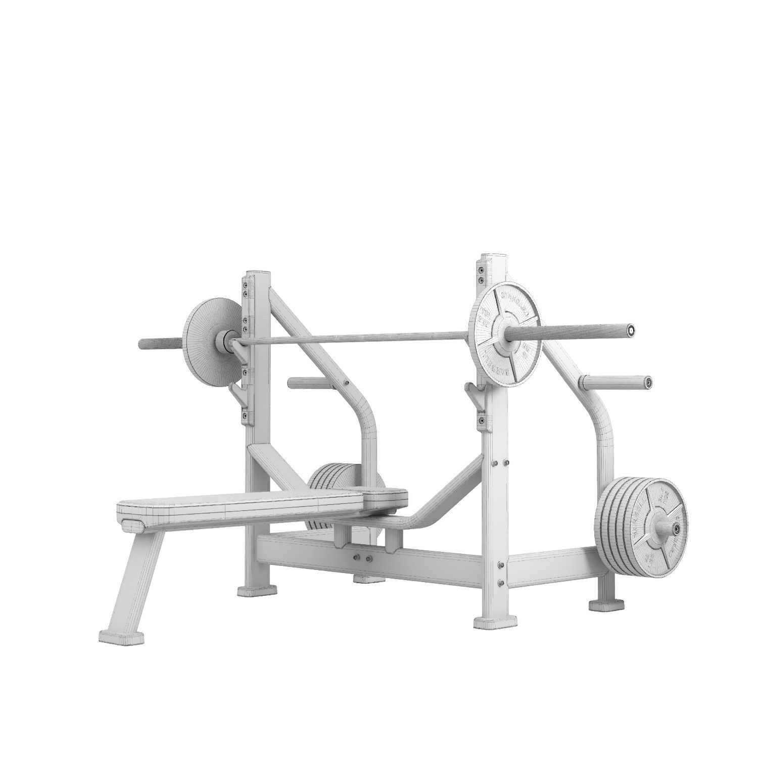 Bench Press 3D model_10