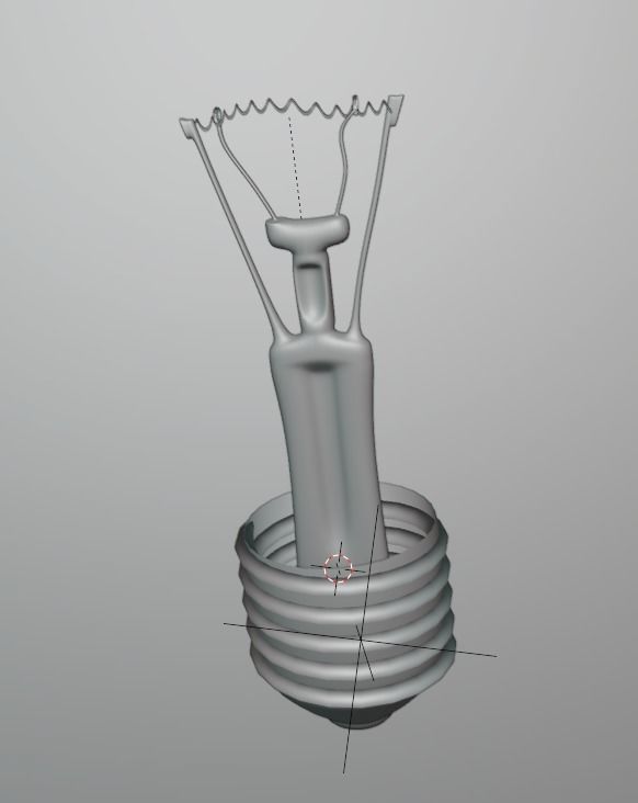 filament tungsten light bulb classic 3D model_3