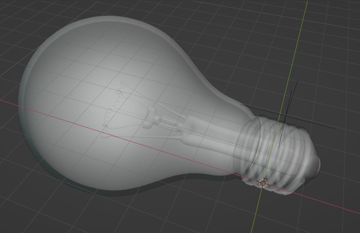 filament tungsten light bulb classic 3D model_2