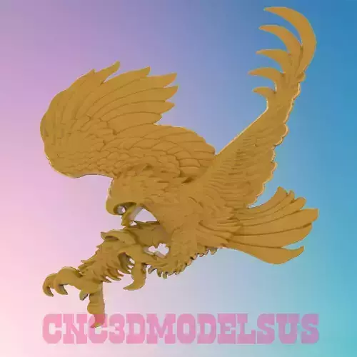 eagle 3D MODEL STL FILE FOR CNC ROUTER LASER And 3D PRINTER 